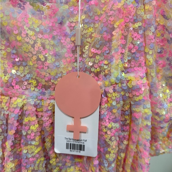 Selkie rainbow sparkle puff dress - Picture 7 of 10
